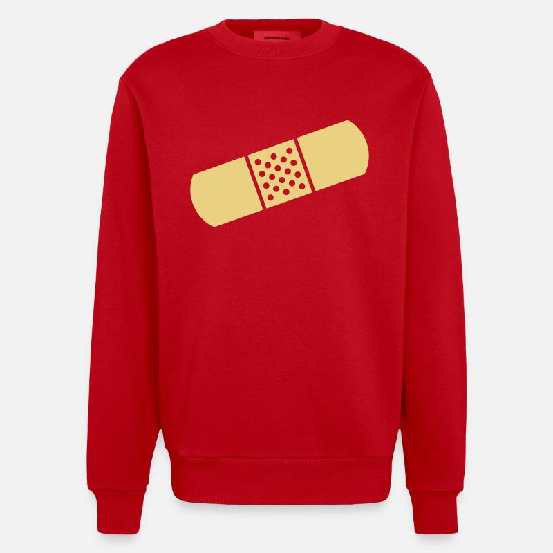 Pansement - Sweat bio épais oversize fabriqué en UE - rouge