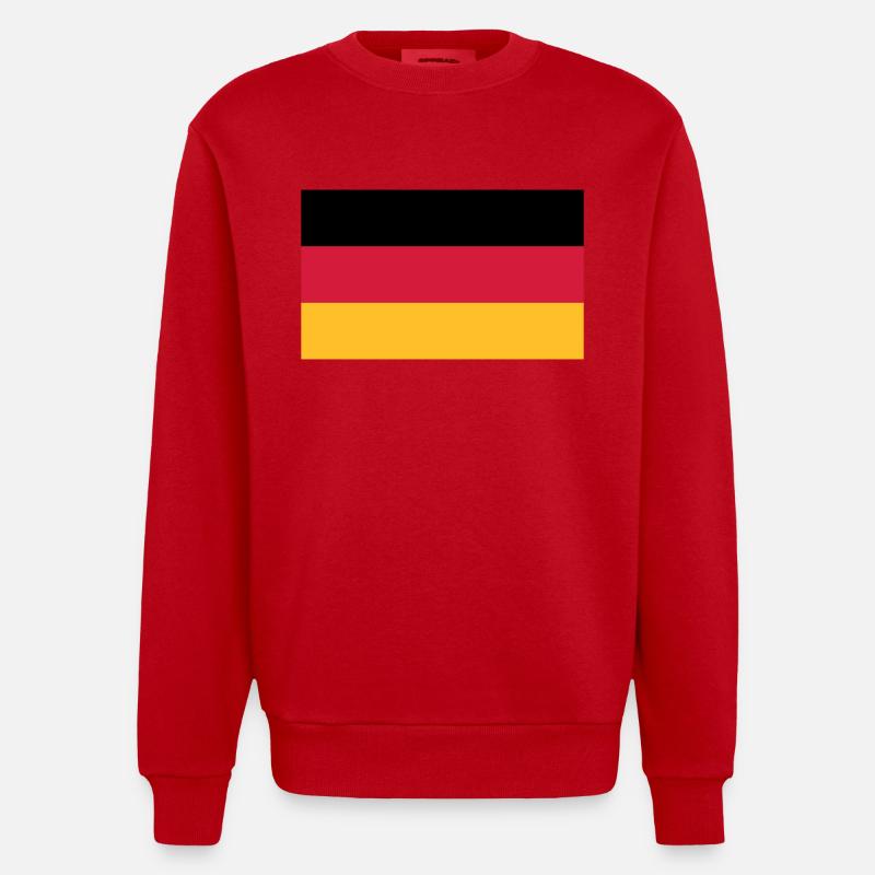 Drapeau Allemagne / German Flag - Sweat bio épais oversize fabriqué en UE - rouge