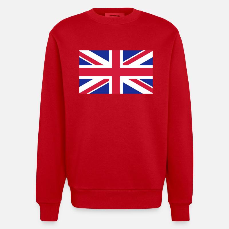drapeau_royaume_uni - Sweat bio épais oversize fabriqué en UE - rouge