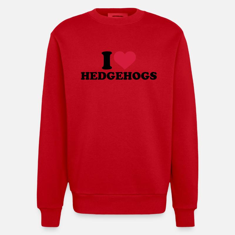 Igel - Heavyweight Oversized Organic Crew Neck Made in EU - Rot