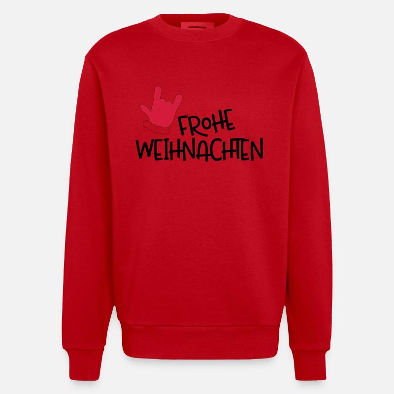 Joyeux Noël - Sweat bio épais oversize fabriqué en UE - rouge