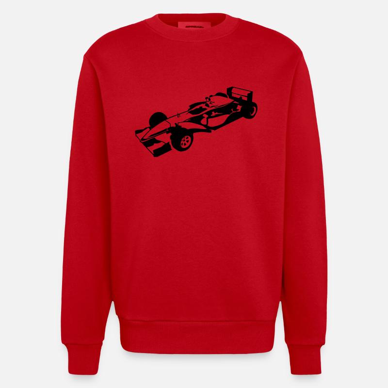 blockedTitle - Heavyweight Oversized Organic Crew Neck Made in EU - Rot