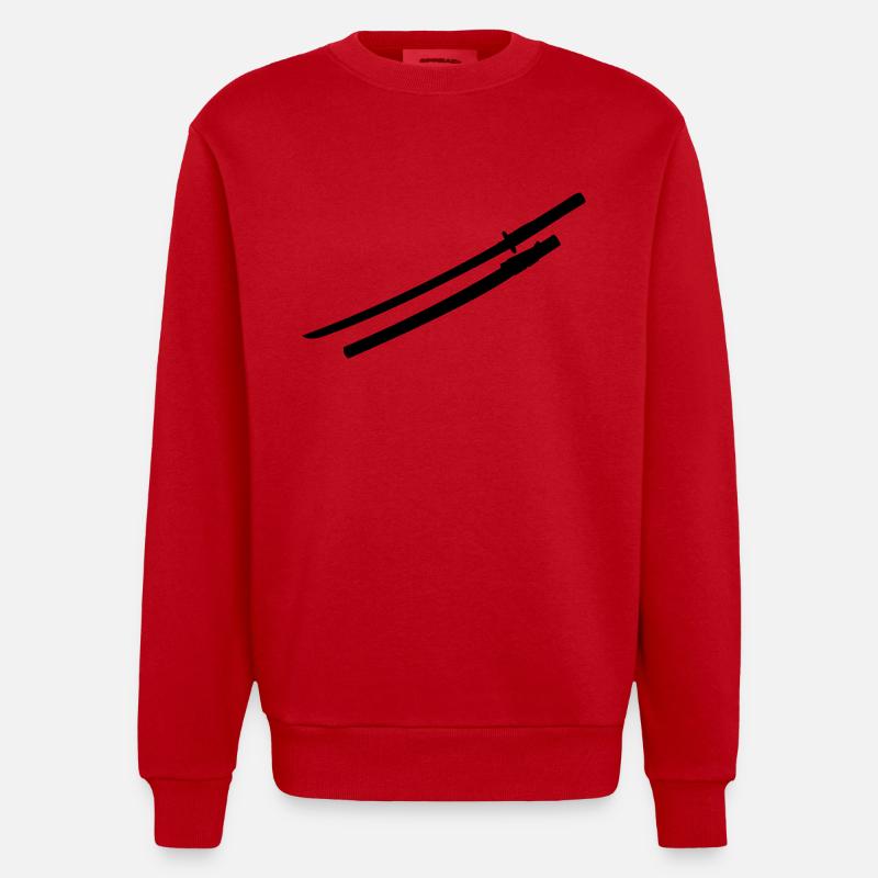 Samurai épée - Sweat bio épais oversize fabriqué en UE - rouge