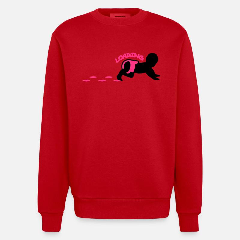 Baby Loading Design - Sweat bio épais oversize fabriqué en UE - rouge