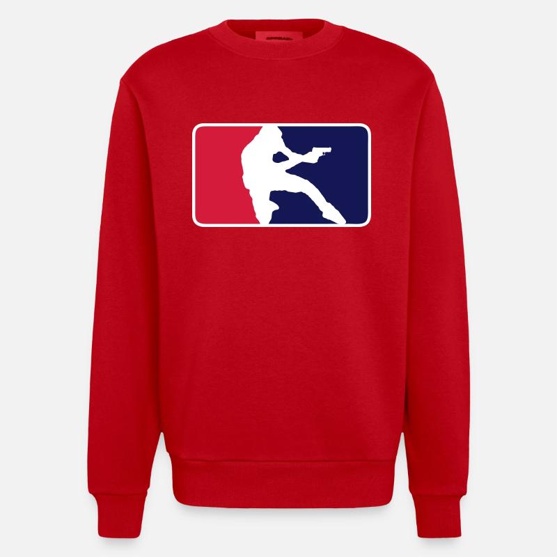 IPSC Logo - Heavyweight Oversized Organic Crew Neck Made in EU - Rot
