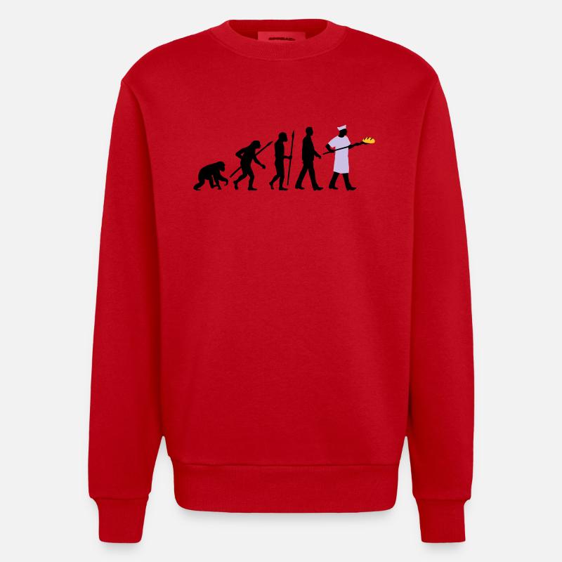 evolution_backer_122013_b_3c - Heavyweight Oversized Organic Crew Neck Made in EU - Rot
