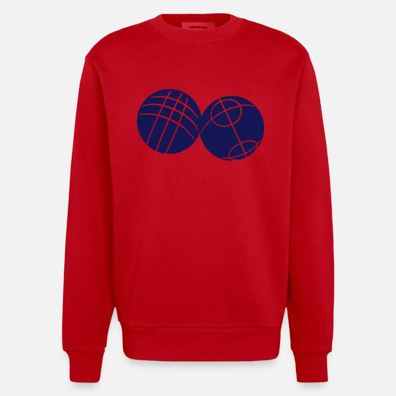 Boule - Heavyweight Oversized Organic Crew Neck Made in EU - Rot