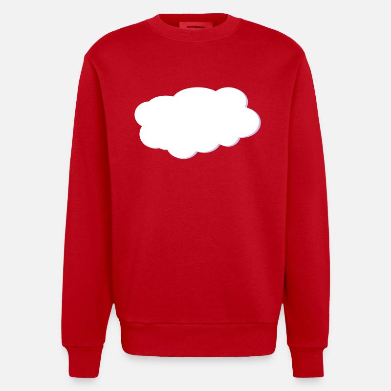 Wolke - Heavyweight Oversized Organic Crew Neck Made in EU - Rot