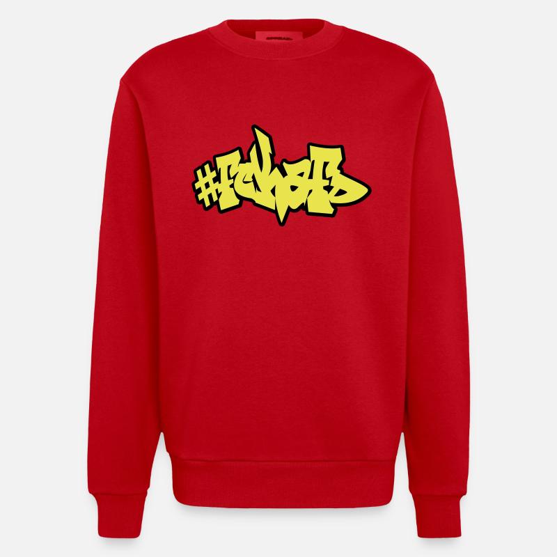 FCK AFD - Heavyweight Oversized Organic Crew Neck Made in EU - Rot