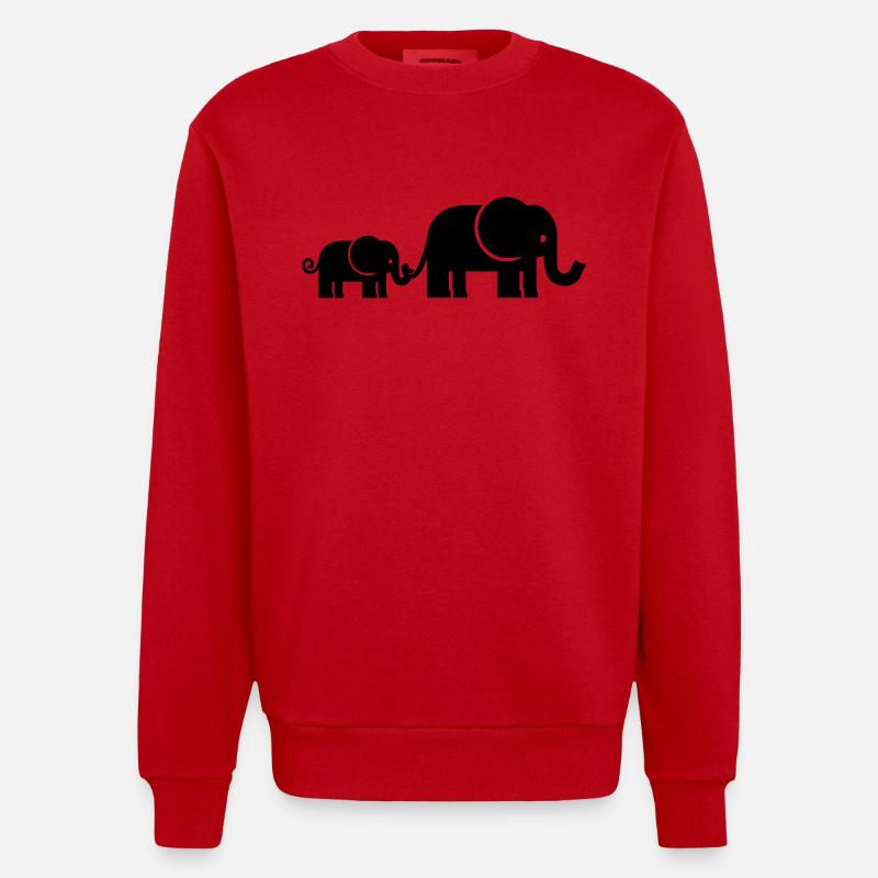 Elefant - Heavyweight Oversized Organic Crew Neck Made in EU - Rot