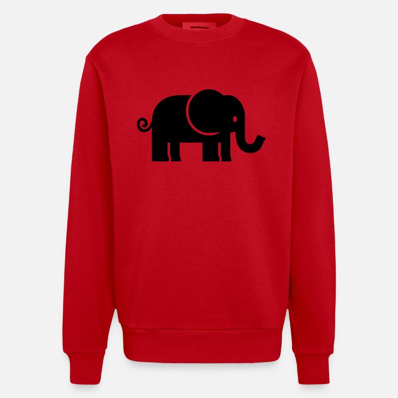Elefant - Heavyweight Oversized Organic Crew Neck Made in EU - Rot