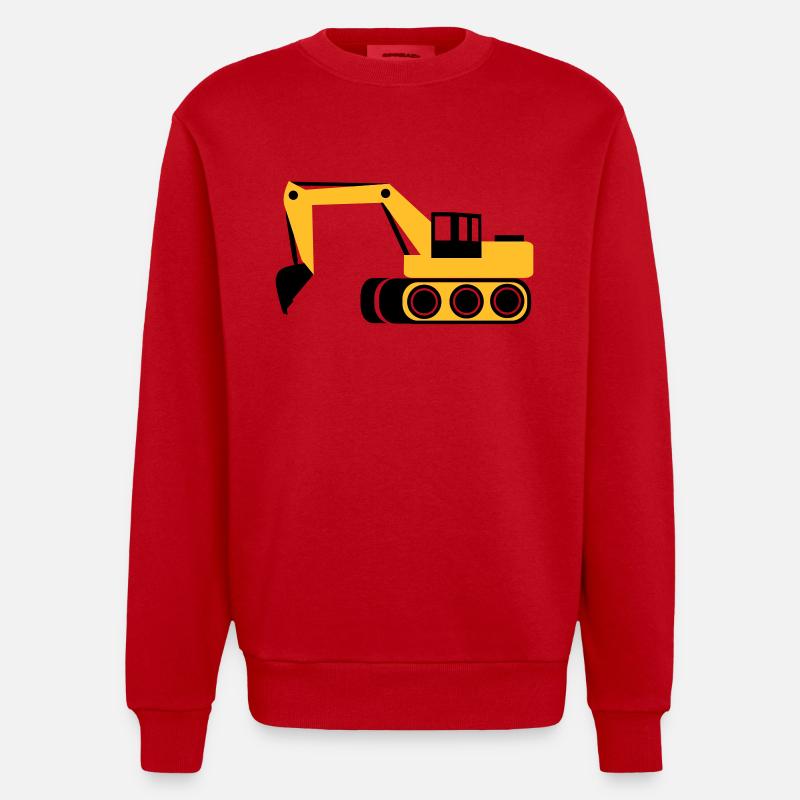Bagger - Heavyweight Oversized Organic Crew Neck Made in EU - Rot