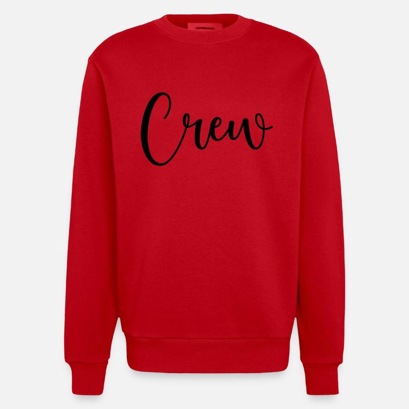 Équipage 1 - Sweat bio épais oversize fabriqué en UE - rouge