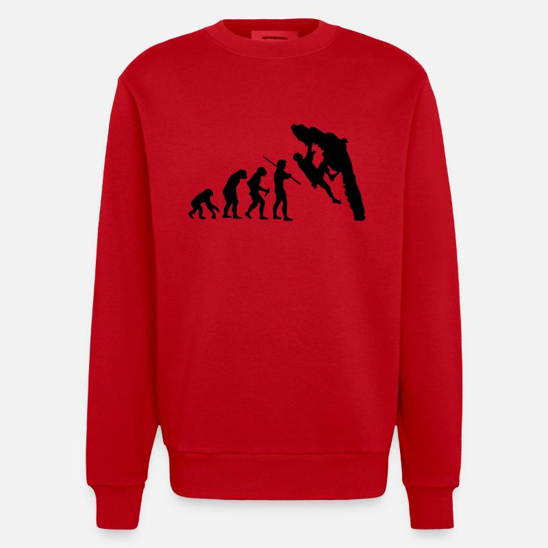 Boulder Evolution - Heavyweight Oversized Organic Crew Neck Made in EU - Rot