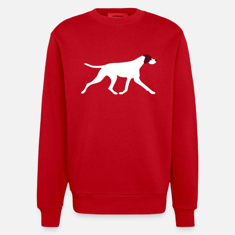 Pointer - Heavyweight Oversized Organic Crew Neck Made in EU - red