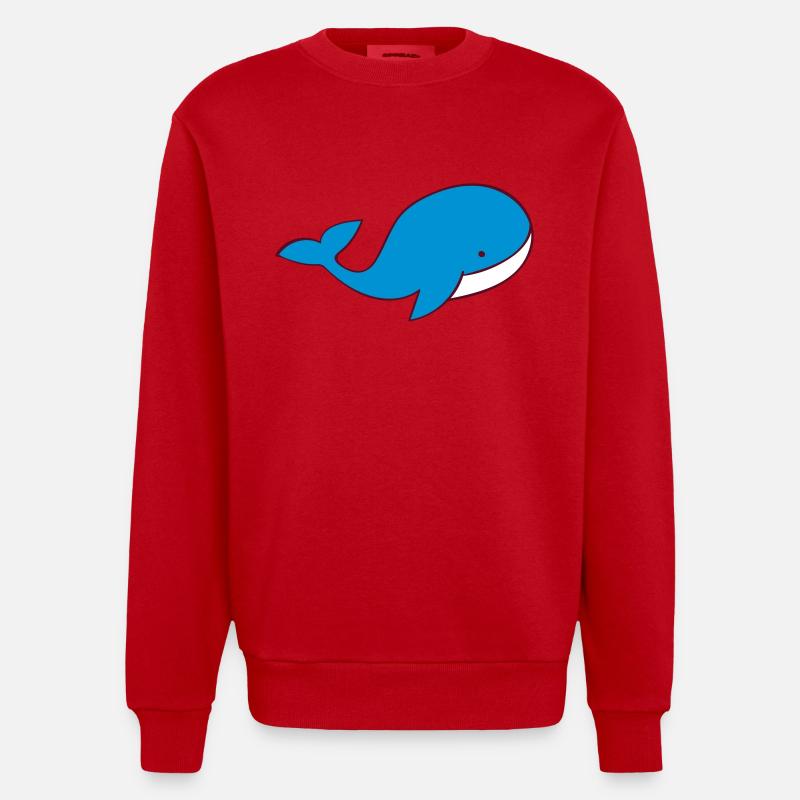 Wale - Heavyweight Oversized Organic Crew Neck Made in EU - Rot