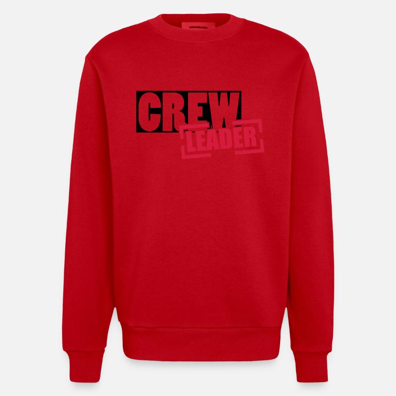 crew - Heavyweight Oversized Organic Crew Neck Made in EU - Rot