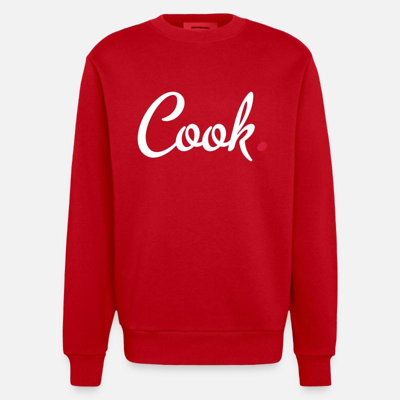 cuire - Sweat bio épais oversize fabriqué en UE - rouge
