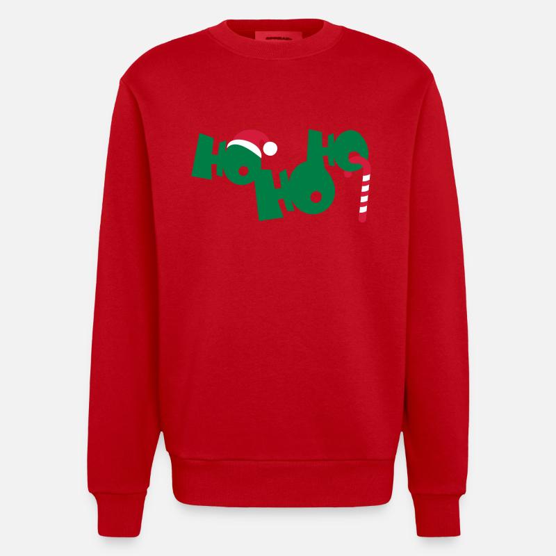 ho ho ho - Sweat bio épais oversize fabriqué en UE - rouge