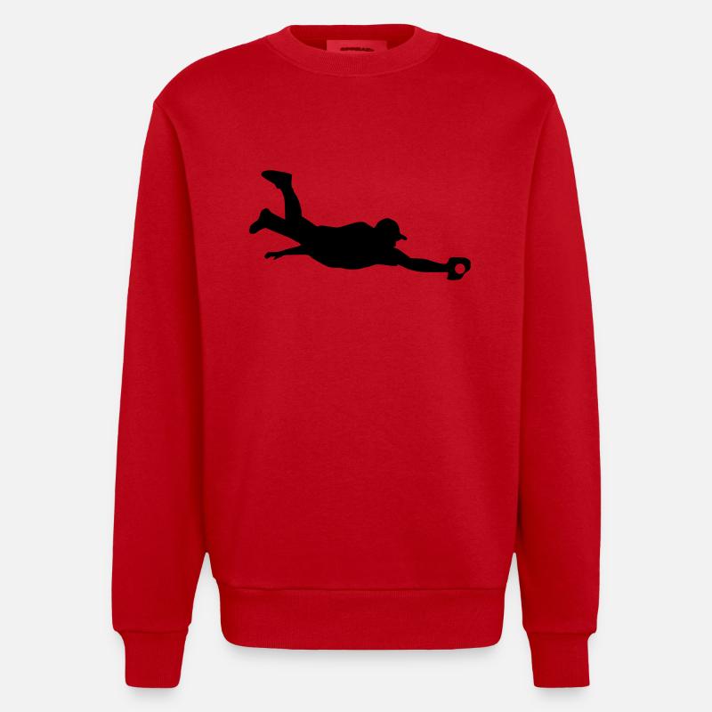 Baseball - Heavyweight Oversized Organic Crew Neck Made in EU - Rot