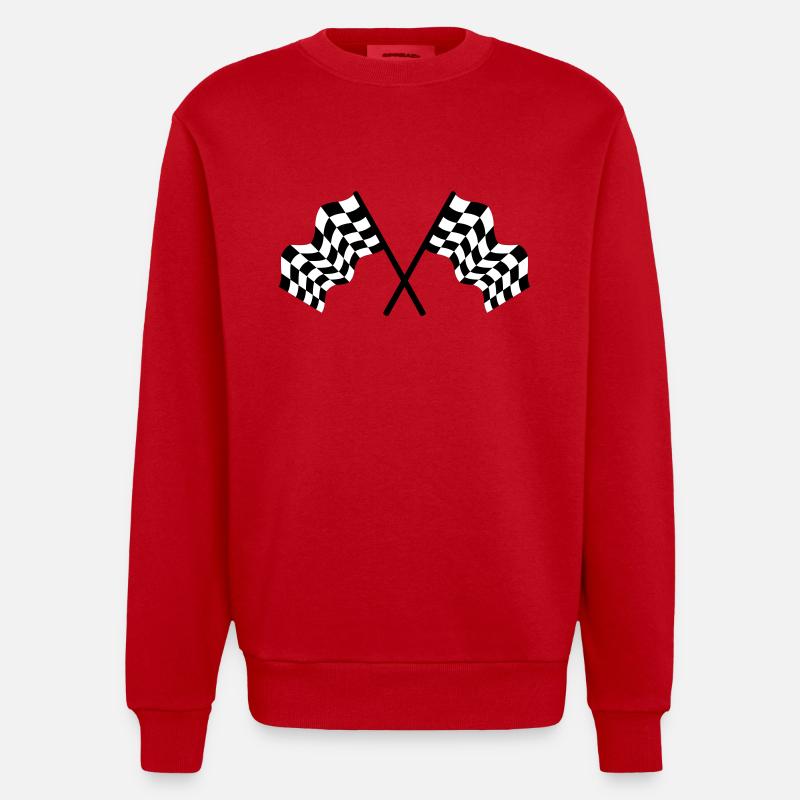 la course automobile - Sweat bio épais oversize fabriqué en UE - rouge