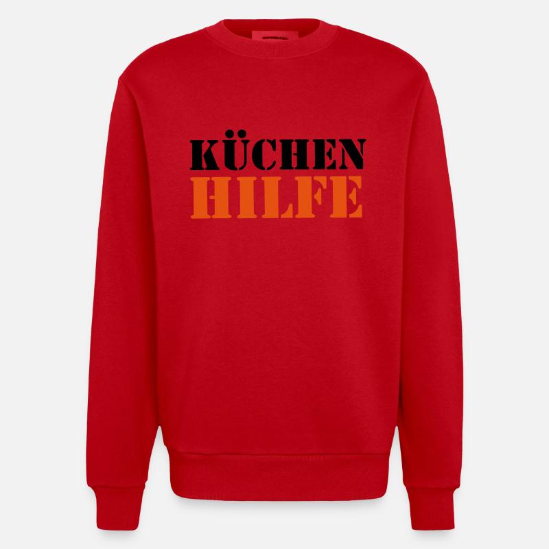 Cuisinier - Sweat bio épais oversize fabriqué en UE - rouge