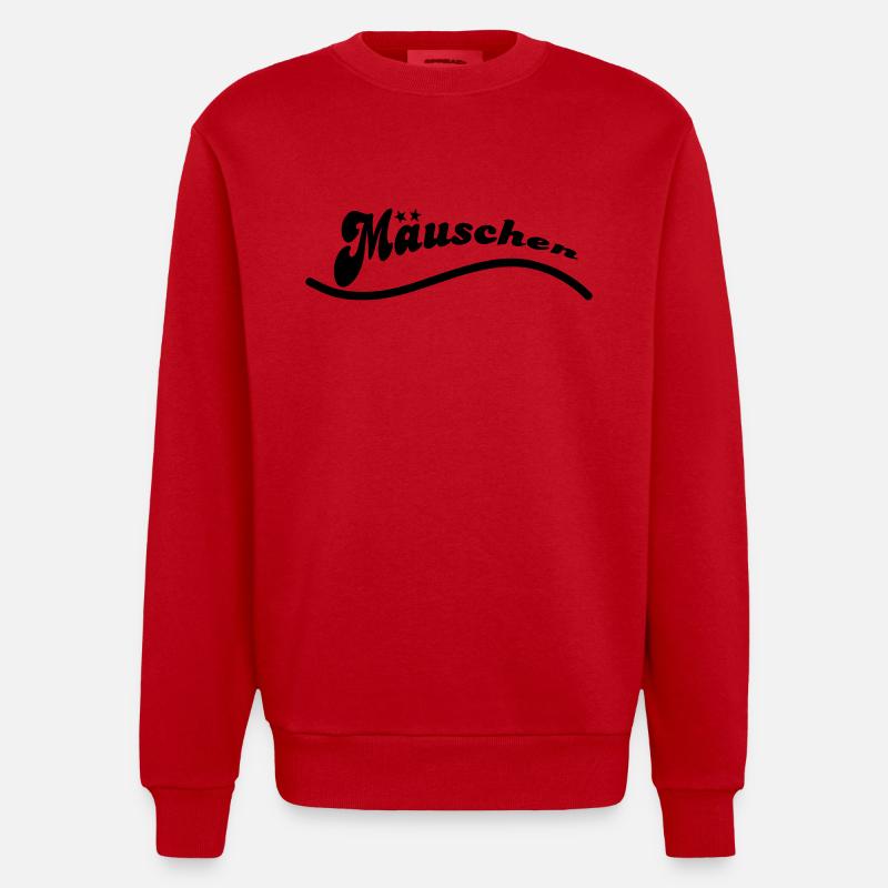 maeuschen - Heavyweight Oversized Organic Crew Neck Made in EU - Rot