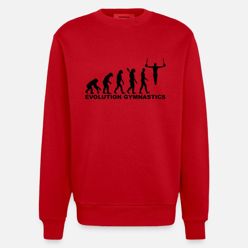 Evolution Gymnastics - Sweat bio épais oversize fabriqué en UE - rouge