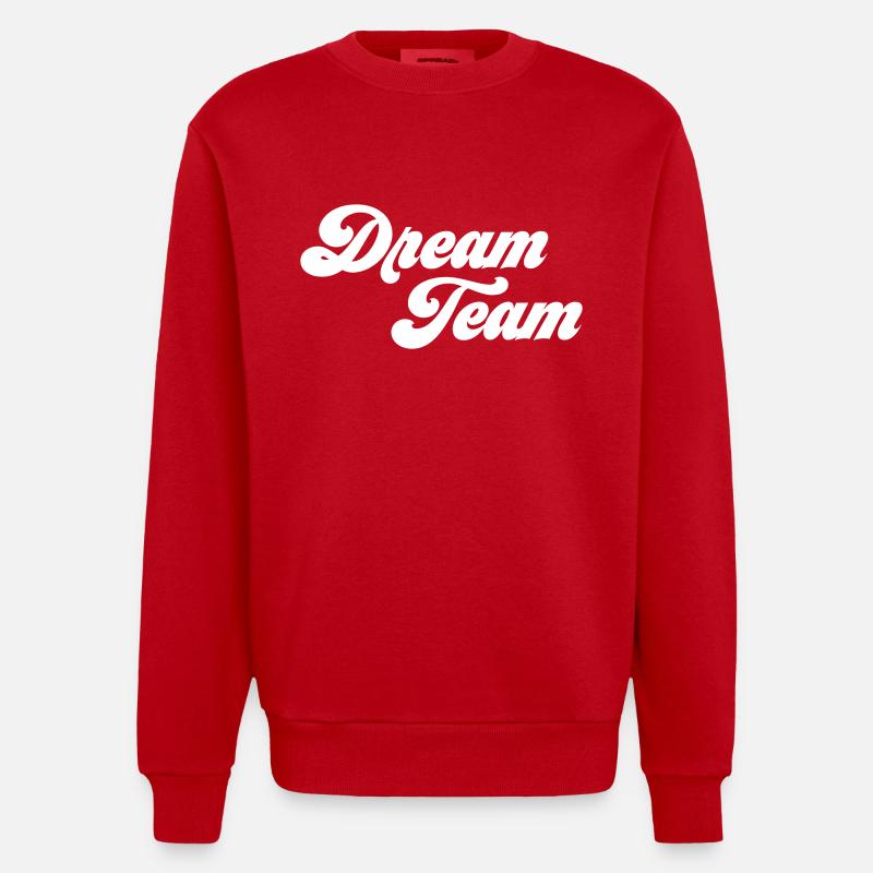 Équipe de rêve - Sweat bio épais oversize fabriqué en UE - rouge