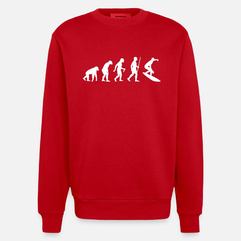 Surfer Evolution - Sweat bio épais oversize fabriqué en UE - rouge