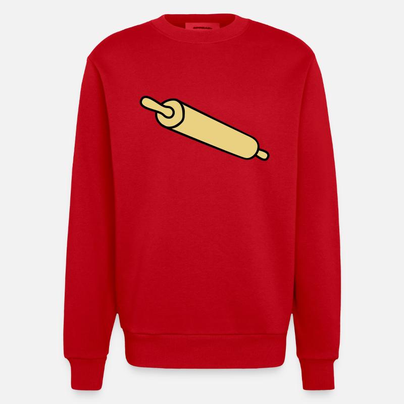 rolling_pin - Sweat bio épais oversize fabriqué en UE - rouge