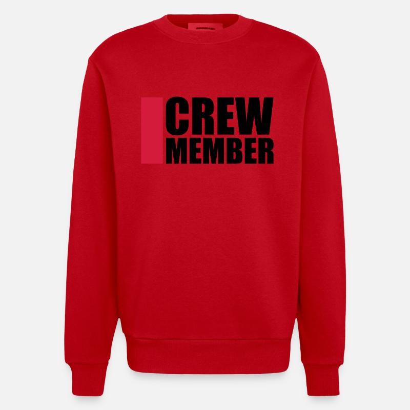 Cool Crew Member Logo-Design - Sweat bio épais oversize fabriqué en UE - rouge