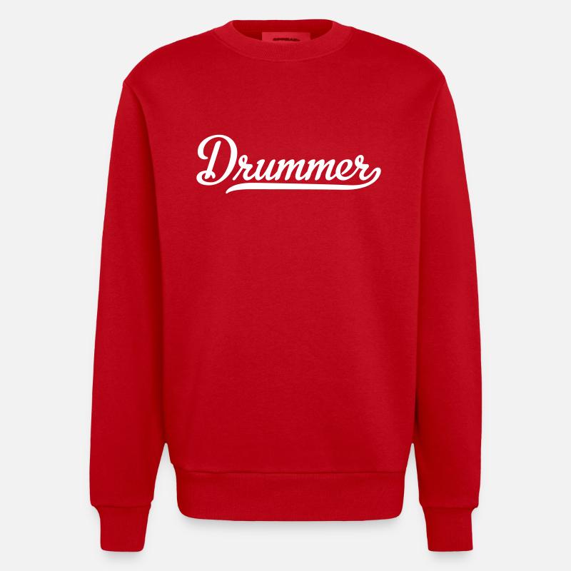 Schlagzeuger - Heavyweight Oversized Organic Crew Neck Made in EU - Rot