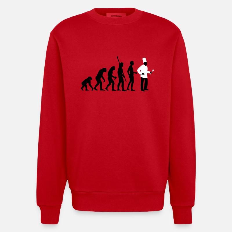 evolution_koch_2c - Sweat bio épais oversize fabriqué en UE - rouge