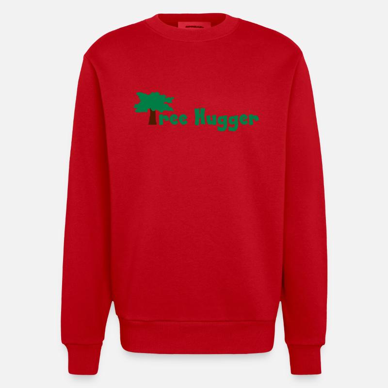 Étreinte d’arbre - Sweat bio épais oversize fabriqué en UE - rouge