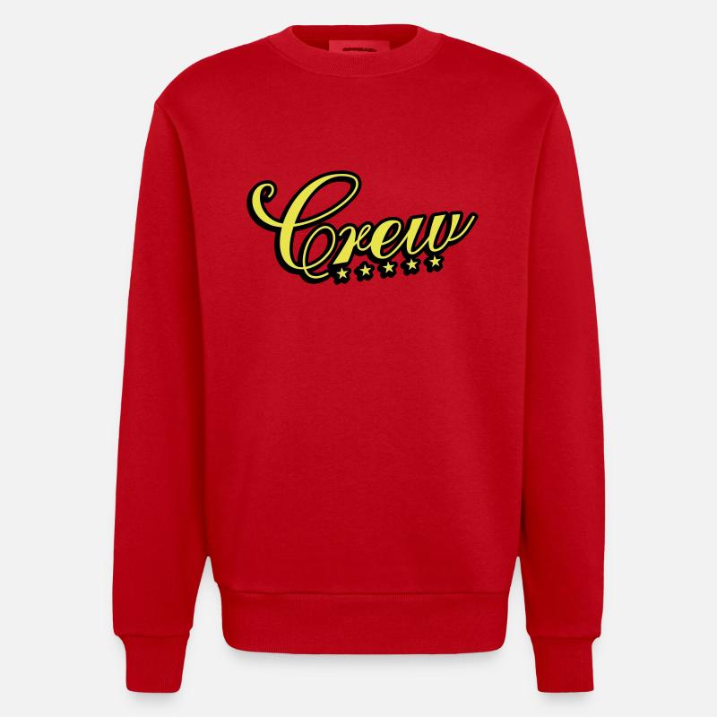 Conception de l’équipage - Sweat bio épais oversize fabriqué en UE - rouge