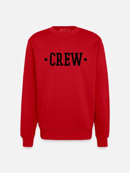 CREW - Heavyweight Oversized Organic Crew Neck Made in EU - Rot