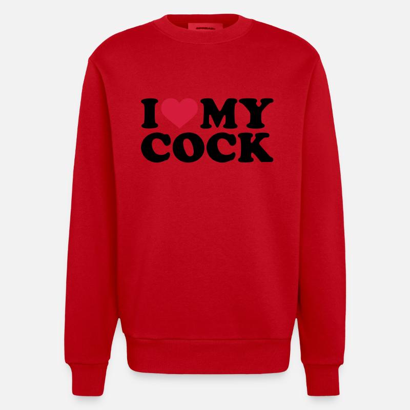 Penis - Heavyweight Oversized Organic Crew Neck Made in EU - Rot