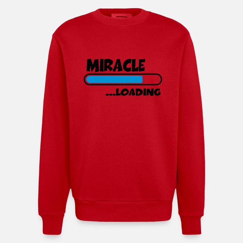 Miracle loading - Heavyweight Oversized Organic Crew Neck Made in EU - red