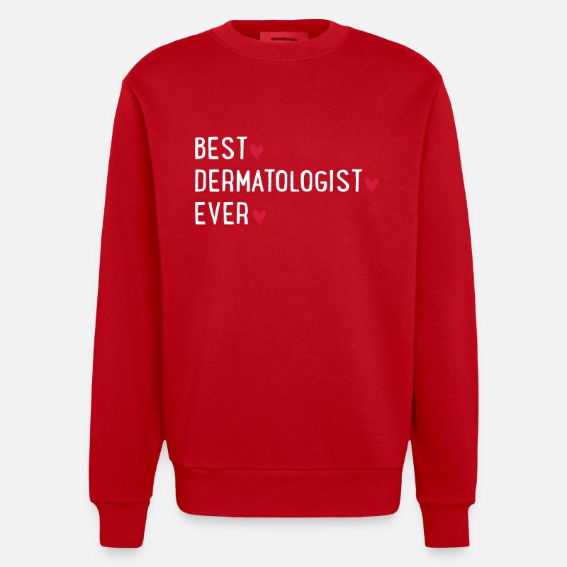 Dermatoogie - Heavyweight Oversized Organic Crew Neck Made in EU - Rot