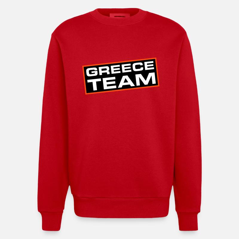 Équipe Grèce - Sweat bio épais oversize fabriqué en UE - rouge