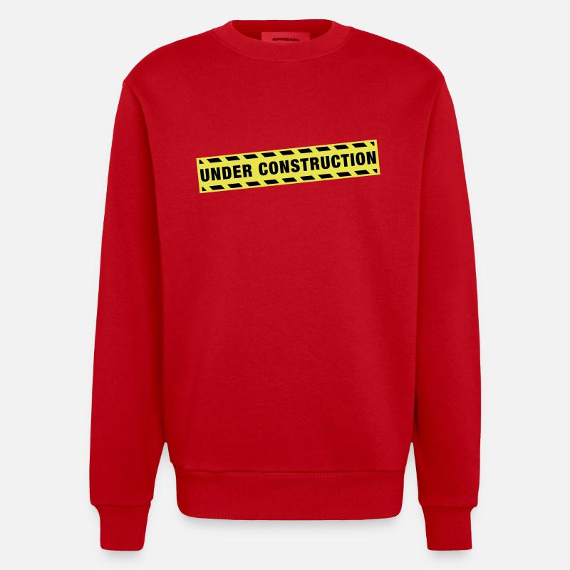 under_construction_de2 - Heavyweight Oversized Organic Crew Neck Made in EU - red