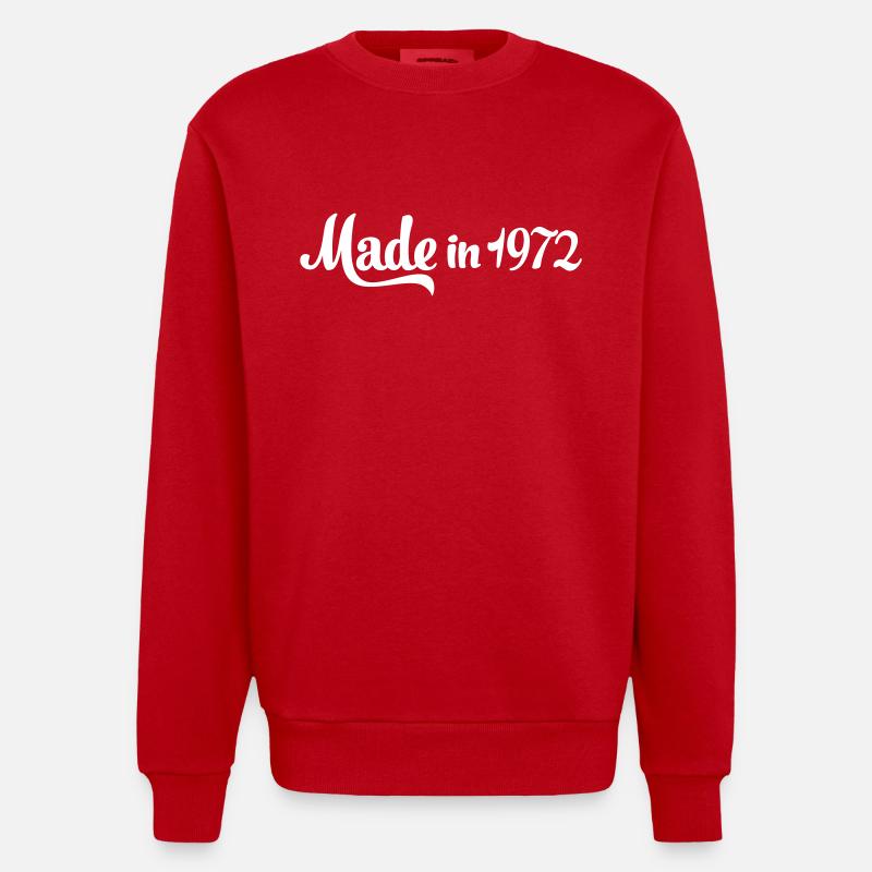 1972 - Sweat bio épais oversize fabriqué en UE - rouge