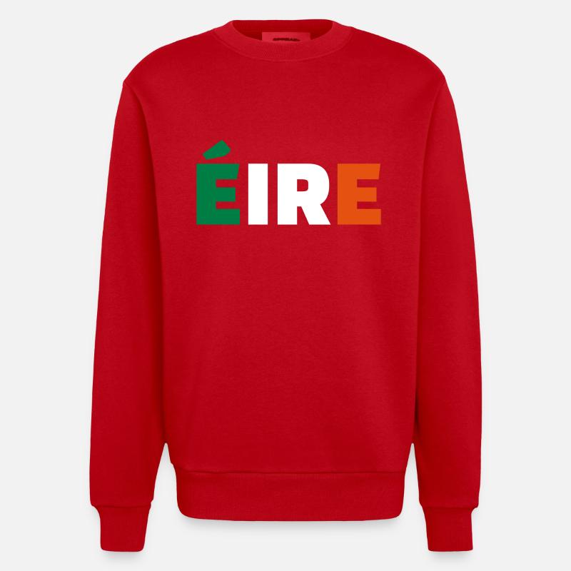 Irland - Heavyweight Oversized Organic Crew Neck Made in EU - Rot