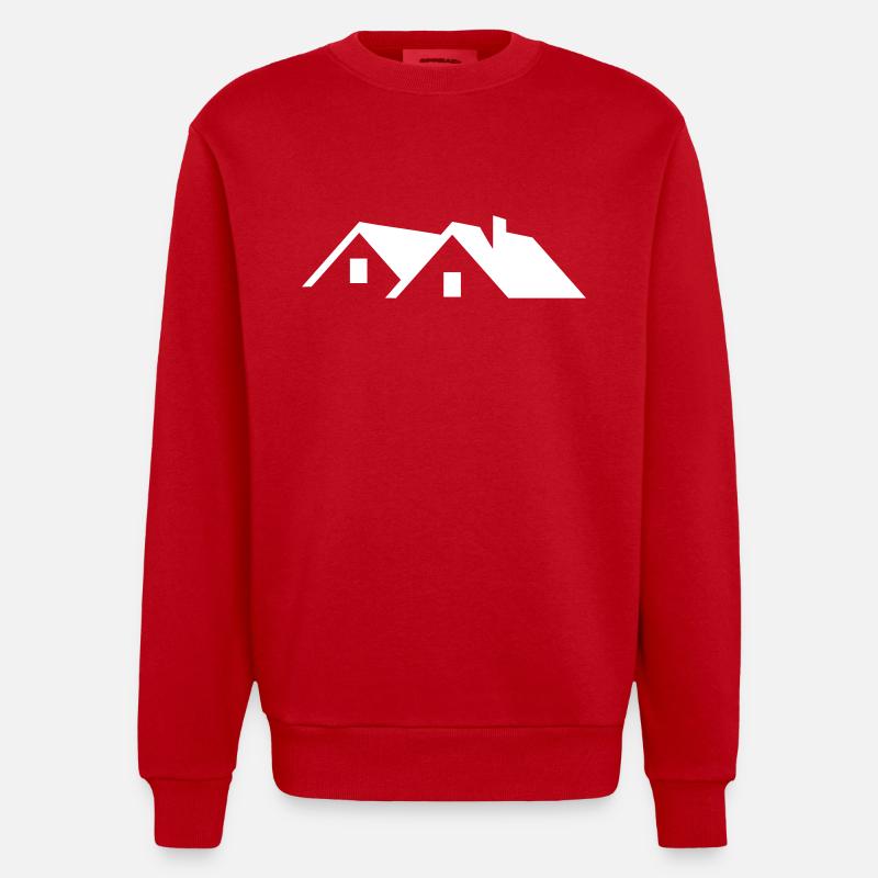 Dach - Heavyweight Oversized Organic Crew Neck Made in EU - Rot