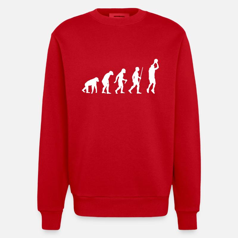 Basketballer Evolution - Sweat bio épais oversize fabriqué en UE - rouge