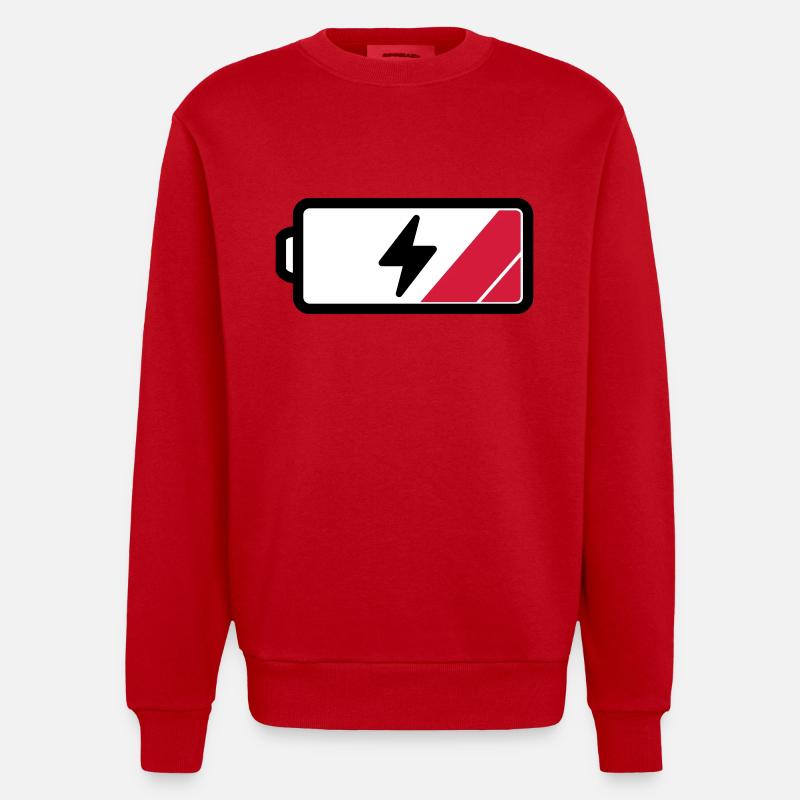Akku low - Heavyweight Oversized Organic Crew Neck Made in EU - Rot
