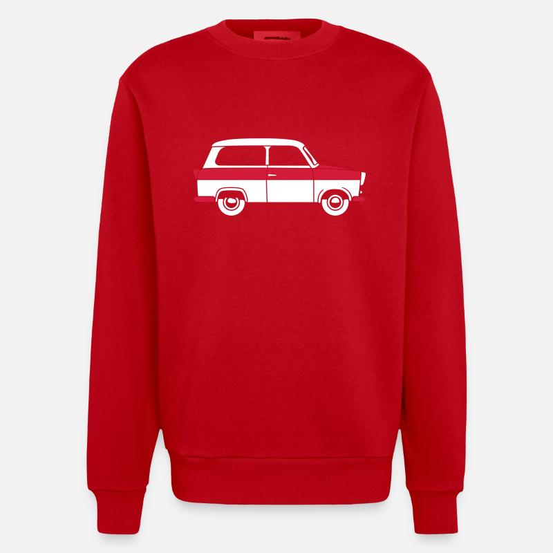 Trabant 500 Kombi 2c - Sweat bio épais oversize fabriqué en UE - rouge