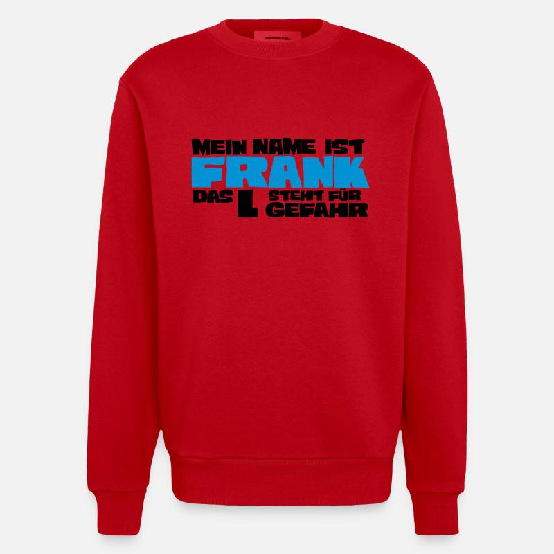 frank - Sweat bio épais oversize fabriqué en UE - rouge