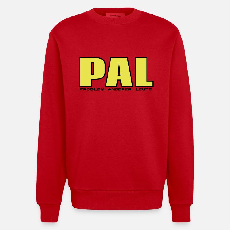 PAL - Problem anderer Leute - Heavyweight Oversized Organic Crew Neck Made in EU - Rot